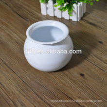 Round Enamel Belly Flower Pot Storage Pot